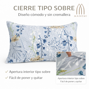 Set Copripiumino di Lusso King Size con Stampa Floreale in Poliestere, Traspirante e Leggero, Tinta Unita per Tutte le Stagioni - Product Image 4