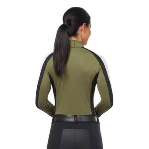 Tendance Baselayer Show Shirts Manches Longues Col Fermeture Éclair Top Vêtements Équestres Personnalisé En Gros Chemise D'équitation pour les Femmes - Product Image 6