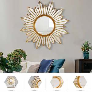 4. Miroir mural au fini antique pour la décoration de la maison Miroir élégant au design de ferme rustique pour l'entrée et la chambre à coucher - Product Image 5