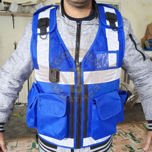 Chaleco de Seguridad Reflectante de Alta Visibilidad para Trabajos de Carreteras, Ropa de Seguridad Personalizada, Uniforme de Guardia de Seguridad Negro, Chaleco Táctico - Product Image 2