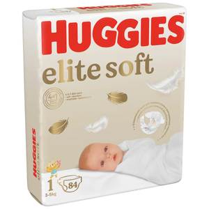 Pañales para Recién Nacidos Ultra Suaves, Ideales para la Piel Sensible de los Bebés Huggies Elite Soft - Product Image 1