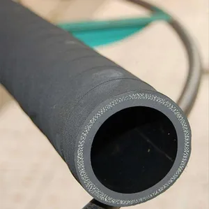 Manguera de agua de goma flexible de 20bar reforzada con textiles Manguera de goma de cemento de descarga Manguera de aire de goma