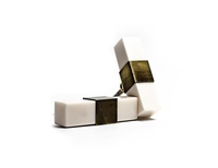 Meistverkaufte Minimalistische Schlafzimmer Moderne Acryl-Türgriffe Poliertes Gold Marmor Umweltfreundliche Möbel Schrank Schublade Kommode