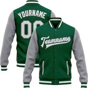 Veste universitaire personnalisée pour homme, bleu marine, coton et polyester, style preppy, logo brodé, col rabattu, coupe classique - Product Image 2