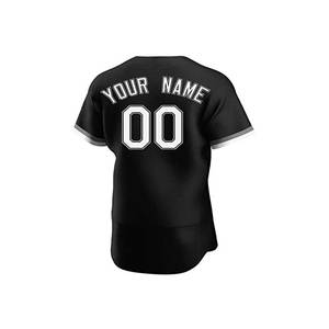 Jersey de béisbol unisex hecho en Pakistán 100% poliéster de la mejor calidad al por mayor transpirable de secado rápido personalizable con cuello en V - Product Image 4