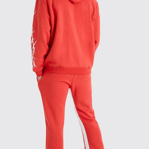 Customized Men's Winter Tracksuit Set Puff Printing Flared <b>Jogger</b> Pant Sweatsuit and Hoodie with Hood - Product Image 3