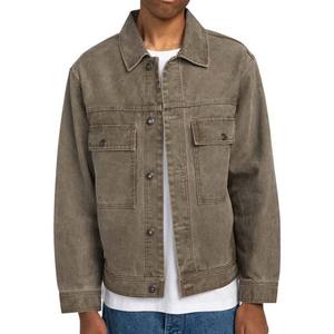 Veste en toile pour homme à manches longues respirante en coton, look moderne, nouvellement arrivée, veste pour homme - Product Image 1