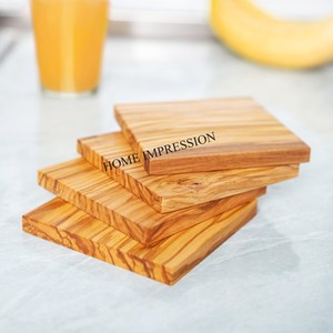 Posavasos modernos para tazas de té y café, accesorios de mesa personalizables ecológicos resistentes al calor de lujo hechos a mano de mármol de madera Natural - Product Image 4