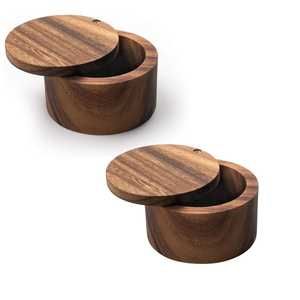 Caja de Madera Artesanal para Frutos Secos con Contenedor Multiusos para Especias, Caja de Regalo Decorativa para Cocina y Comedor - Product Image 5