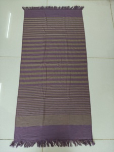Serviette de bain en coton pur rayée dorée, à une face en tissu éponge, de haute qualité, absorbante, écologique, séchage rapide, rafraîchissante, pour la piscine et l'été - Product Image 4