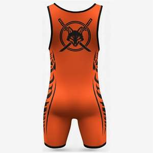 Nuevo Diseño de Singlet de Lucha Libre Personalizado al Mejor Precio, Diseño sin Tirantes, Cierre a Presión, Material Transpirable de Poliéster y Elastano, en Blanco para - Product Image 6