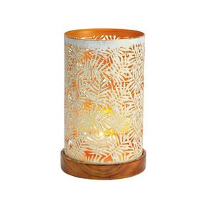 Bougie chauffe-plat en métal de style rustique avec finition dorée et textures naturelles pour la salle à manger en plein air et la décoration - Product Image 3