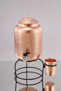 Distributeur d'eau en cuivre pur de haute qualité avec matériau solide Finition lisse Design parfait pour la maison, la cuisine et les bureaux Vente en gros - Product Image 3