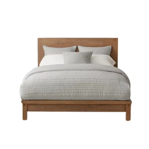 Lit en bois King avec matériaux en bois massif écologiques Mobilier de chambre d'hôtel de luxe Lit en bois à vendre - Product Image 1