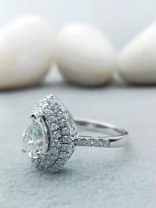 925 Silver Set 100% Satisfaction Guaranteed Custom Fancy Solitaire Moissanite Gold 14k/ 18k Engagement Wedding <b>Ring</b> Trendy - Product Image 5