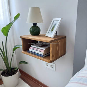 Handmade Eco-Friendly Solid Wood <b>Floating</b> <b>Nightstand</b> Storage Drawer Modern Design Bedroom Furniture for Home Bedroom Living Room - Product Image 3
