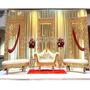 Decoración de Escenario para Bodas Occidentales, Marcos/Paneles de FRP, Escenario para Recepción de Bodas Inglesas, Paneles de Fibra, Fondo de Escenario para Bodas con Tema Blanco, Reino Unido - Product Image 6