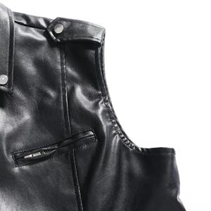 Chaleco de Cuero PU para Hombre, Estilo Casual, Nueva Temporada, Cómodo, Material Suave, Ajustado, para Motocicleta - Product Image 5