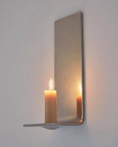 Portavelas de Pared de Metal Plateado para Diseños de Interiores Modernos y Minimalistas - Product Image 5