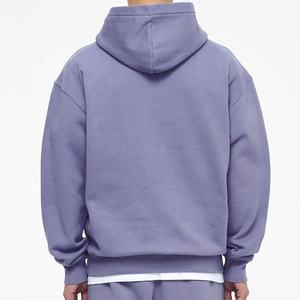 Sweat à capuche court en coton de luxe pour hommes 380g personnalisé surdimensionné poids lourd Streetwear sweats à capuche et sweat-shirts pour l'hiver - Product Image 2