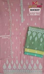 Costume de créateur non cousu pour femme 100% polyester pur organza léger et luxueux tissu imprimé respirant pour les événements spéciaux - Product Image 4