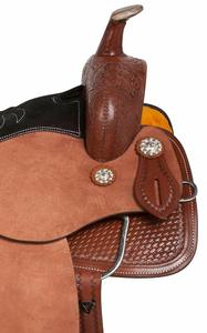 Selle Western Roping de qualité supérieure usinée à la main en cuir avec siège en daim pour l'équitation Excellent rapport qualité-prix - Product Image 4