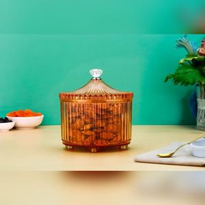 Durable Aalok plastic <b>dry</b> fruit <b>container</b> 500g 2 compartment with lid <b>food</b> safe <b>storage</b> for nuts spices and sugar - Product Image 3