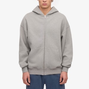 Vente en gros de sweats à capuche respirants sans ficelle pour hommes avec logo personnalisé design 345 g/m² - Product Image 1