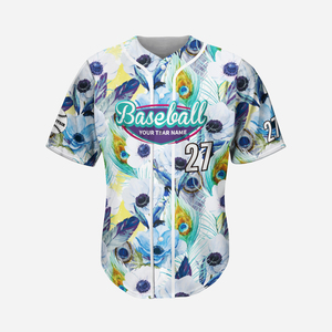 Maillot de baseball personnalisé respirant 100% polyester imprimé antibactérien séchage rapide col en V numéros d'équipe/nom du joueur en gros - Product Image 3