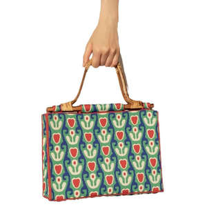 2025 nuevo bolso de mano de moda tejido con patrón de rayas de cebra multiusos práctico bolso de almacenamiento portátil de punto en 3D - Product Image 6