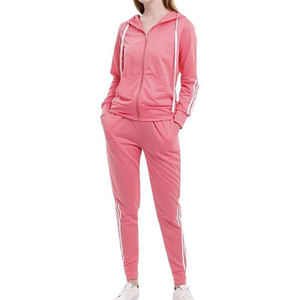 Sudadera de Otoño Invierno para mujer, traje de color sólido, moda informal, deportes, más sudadera de lana, conjunto de chándal con capucha - Product Image 6