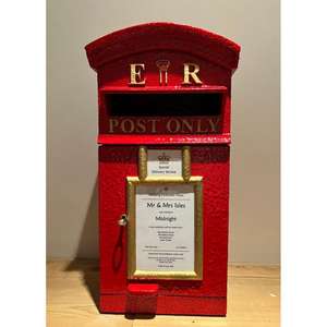 North Pole Letter Box Christmas Holiday Decorative Metal Posts Mails Newspaper Magazines Receiving Case Outdoor Public Post Box - Product Image 3
