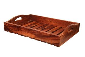 Vente chaude Grand Plateau Rectangulaire en Bois avec Poignée pour Petit Déjeuner Dîner Servir dans les Hôtels Meilleur Prix - Product Image 5