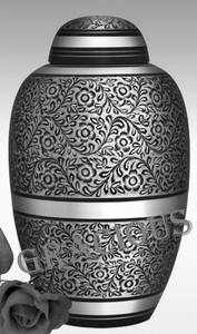 Urnas de latón hechas a mano para funerario, urna funeraria para cenizas de personas, mortuarios, a rayas negras, suministros funerarios - Product Image 2