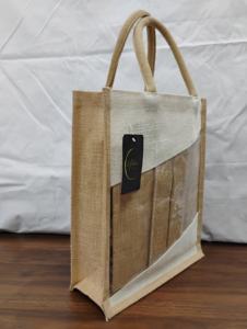 Bolsa de Regalo para Vino de Yute Ecológica de Primera Calidad - Bolsa Reutilizable para Botellas Hecha en India - Product Image 2