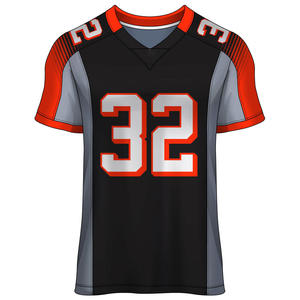 Camiseta de Fútbol Americano Personalizada al por Mayor, Transpirable, con Malla Cosida, Talla Grande, Verano, 100% Poliéster, Impresión Digital, Ropa de Equipo - Product Image 1