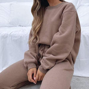 Moda para mujer Chándal Sudadera con capucha y pantalones de dos piezas Ropa deportiva elegante para exteriores y gimnasio - Product Image 4