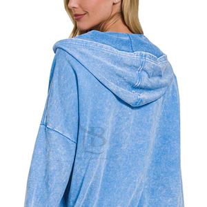 Multi Color <b>Women</b> Acid Wash Hoodie <b>For</b> Sale Quick Dry Fabric Online Best Sale Hoodie Anti-pilling breathable <b>hoodies</b> <b>for</b> woman - Product Image 2