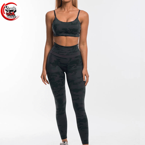 Camiseta recortada sin costuras para mujer, pantalones cortos deportivos para gimnasio, trajes deportivos, conjunto de Yoga sin costuras - Product Image 6