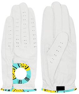 Gants de golf en cuir de mouton Cabretta pour hommes et femmes, conçus sur mesure, respirants, languette d'impression unique pour les sports de gauche à droite - Product Image 1