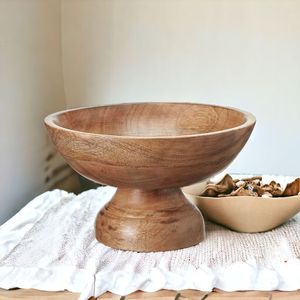 Bols de service polyvalents en bois avec des designs à la mode pour servir des salades de fruits ou des collations lors de rassemblements et d'événements - Product Image 4