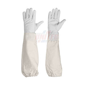 Soft Leather Beekeeping <b>Gloves</b> With Elastic Arm Closure Heavy Duty Beekeeping <b>Gloves</b> With Protective Gauntlet - Product Image 1
