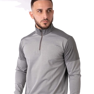OEM Personnalisé Performance Séchage Rapide 1/4 Zip Manches Longues Athlétique Gym et Golf Running Shirts pour Hommes - Product Image 1