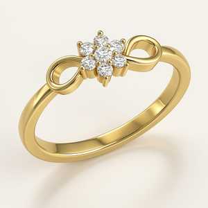 สวยงามสำหรับแหวนหมั้นเพชรในงานแต่งงานที่ผ่านการรับรองจาก GIA ซึ่งได้รับการรับรองว่าเป็นแหวนหมั้นเพชรตัดด้วยทองคำใน14kt ช่วงเวลาที่น่าจดจำโรเดียมชุบเครื่องประดับชั้นดี - Product Image 4