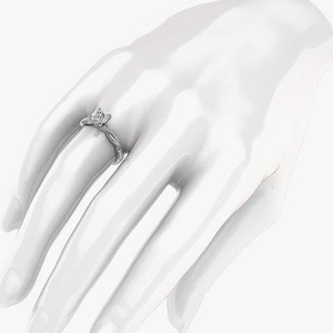 Bague de fiançailles solitaire en diamant de laboratoire taille brillant certifié, en argent sterling 925, certifiée IGI, ajustable pour femme - Product Image 4
