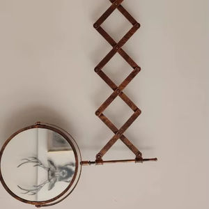 Vintage Makeup <b>Mirror</b>, Two Sided Vanity Makeup Magnification <b>Mirror</b>, <b>Shaving</b> <b>Mirror</b>,Accordion <b>Bathroom</b> <b>Mirror</b>, Wall <b>Mirror</b> - Product Image 1