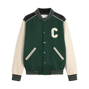 Veste de baseball varsity pour homme de bonne qualité, en toile légère, respirante, écologique, à séchage rapide, avec des patchs brodés - Product Image 1