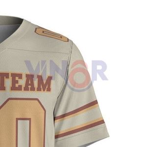 Uniforme de football américain respirant de haute qualité, maillots de football américain confortables et vierges de grande taille avec logo personnalisé - Product Image 4