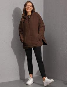 Surdimensionné Pull Puffer Veste pour Femmes à Manches Longues Matelassé Hoodies Manteaux D'hiver Survêtement - Product Image 3