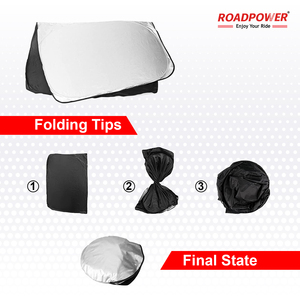 Tấm che nắng kính chắn gió gấp gọn Roadpower, phản quang nhiệt, thiết kế bật lên, lắp đặt không cần dụng cụ, phù hợp với hầu hết các loại xe - Product Image 5